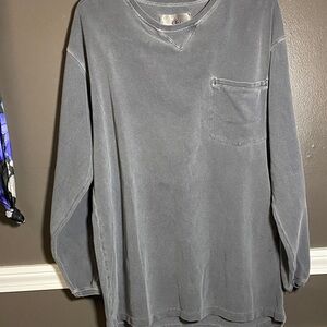 Men's The Territory Ahead Blue-Gray Long Sleeve Shirt with Pocket
